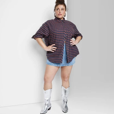 Women's Oversized Button-Down Flannel Shirt - Wild Fable™ Plaid 5 Women's Oversized Button-Down Flannel Shirt - Wild Fable™ Plaid - Image 5