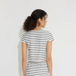 Women's Short Sleeve Jacquard Knit Tie-Front Top - Wild Fable™ -Wild Fable Store GUEST 027d832e c506 44ba 9d1f 6de5fdbefaa0