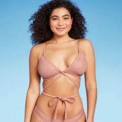 Women's Strappy Underwire Bikini Top - Wild Fable™ Brown Lurex -Wild Fable Store GUEST 0563326d 838f 4cb9 8271 96fa0097378c