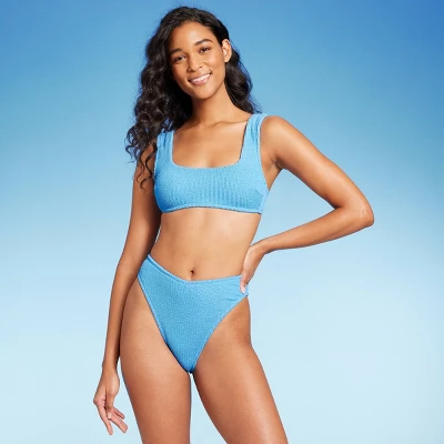 Women's Pucker V-Front High Waist Extra High Leg Cheeky Bikini Bottom - Wild Fable™ 2 Women's Pucker V-Front High Waist Extra High Leg Cheeky Bikini Bottom - Wild Fable™ - Image 2