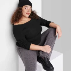 Women's Fitted Off The Shoulder Sweater Top - Wild Fable™ -Wild Fable Store GUEST 08c072fa 38a7 42b8 9182 c1d8538b88e8