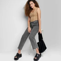 Women's Super-High Rise Straight Jeans - Wild Fable™ Black Wash -Wild Fable Store GUEST 08e6baab 67be 43f2 8de9 0a94a2233bc7