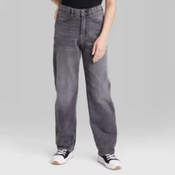 Women's High-Rise 90's Relaxed Straight Jeans - Wild Fable™ Black Wash