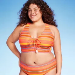 Women's Drawstring Ruched Halter Longline Bikini Top - Wild Fable™ -Wild Fable Store GUEST 0dbf9232 6530 4998 b7fa 1f1b3b113e1b