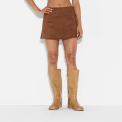 Women's High-Rise Suede A-Line Skort - Wild Fable™