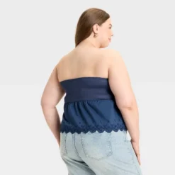 Women's Knit Woven Twist Tube Top - Wild Fable™