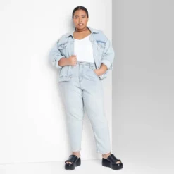 Women's Super-High Rise Tapered Jeans - Wild Fable™ Light Wash -Wild Fable Store GUEST 11ee0a35 801c 49cb a4b7 86d2ddd85141