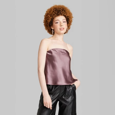 Women's Satin Tube Top - Wild Fable™ 1 Women's Satin Tube Top - Wild Fable™
