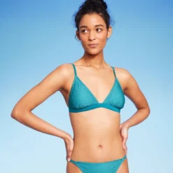 Women's Crochet Overlay Triangle Bikini Top - Wild Fable™ Blue -Wild Fable Store GUEST 166718fb 0fce 4ca2 acd0 73f8ae32c289