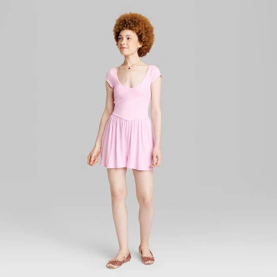 Women's Short Sleeve Knit Romper - Wild Fable™ 1 Women's Short Sleeve Knit Romper - Wild Fable™