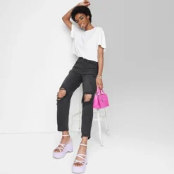 Women's Super-High Rise Curvy Tapered Jeans - Wild Fable™ Black Wash -Wild Fable Store GUEST 1e9c43f6 7a7d 4e3a be9f 8e773cff48ba