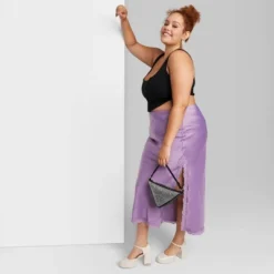 Women's Satin Lace Trim Midi Skirt - Wild Fable™ -Wild Fable Store GUEST 239210c3 3966 446b b3fd a3af5d699ce9