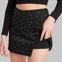 Women's High-Rise Bodycon Mini Skort - Wild Fable™ Black -Wild Fable Store GUEST 2404bd9d 8c91 43e8 b3ea 8f2eb3935148