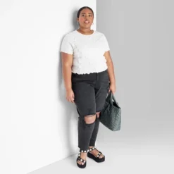 Women's Super-High Rise Curvy Tapered Jeans - Wild Fable™ Black Wash -Wild Fable Store GUEST 24f96f62 0047 4c1e 8c67 0ab7ebc7c0e7