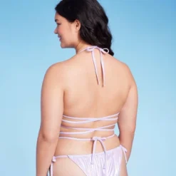 Women's Extreme Wrap Triangle Bikini Top - Wild Fable™ Light Purple Iridescent -Wild Fable Store GUEST 2554c135 8ddd 401c adb2 798895341fc4