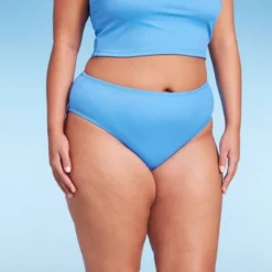 Women's Ribbed Scoop Front High Leg Cheeky Bikini Bottom - Wild Fable™ -Wild Fable Store GUEST 267a738d 2ba2 4384 8bcb 1056c4edba30