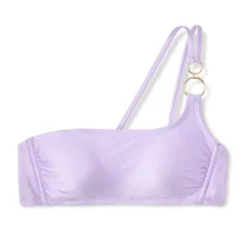 Women's Ring Detail One Shoulder Bralette Bikini Top - Wild Fable™ Shiny Light Purple -Wild Fable Store GUEST 26e04bce 19ee 473f a00b 3c7e245e6628