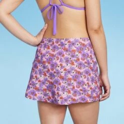 Women's Side-Slit Skirt Swimsuit Cover Up - Wild Fable™ Purple Floral Print -Wild Fable Store GUEST 2755fdcf 45d8 48ec a240 08b72495caf2