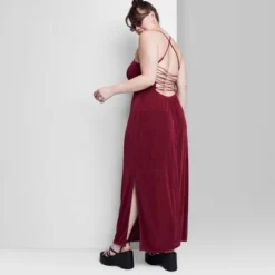 Women's Lace-Up Back Maxi Bodycon Dress - Wild Fable™ -Wild Fable Store GUEST 28ff1de9 270a 4703 81ba cd43412f4602