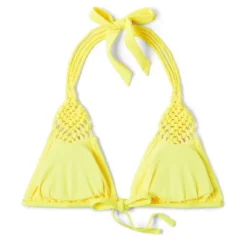 Women's Macrame Detail Triangle Bikini Top - Wild Fable™ Yellow -Wild Fable Store GUEST 2993163f 84d5 494c 82fb 6f3a06690dc9