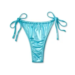 Women's Foil Strappy Extra High Leg Super Cheeky Bikini Bottom - Wild Fable™ Teal Blue -Wild Fable Store GUEST 2bcc5758 1f90 4f48 bf5e 726de9ce058e