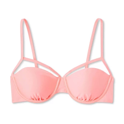 Women's Cut Out Underwire Bikini Top - Wild Fable™ Pink 4 Women's Cut Out Underwire Bikini Top - Wild Fable™ Pink - Image 4