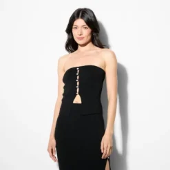 Women's Pearl Button Sweater Tube Top - Wild Fable™