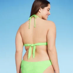 Women's Terry Textured U-Neck Multi-Way Bralette Bikini Top - Wild Fable™ Tropical Green -Wild Fable Store GUEST 2fe348c1 a4ce 4591 9a32 1e39ebd3ee37