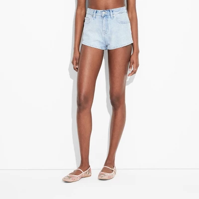 Women's High-Rise Micro Denim Shorts - Wild Fable™ 1 Women's High-Rise Micro Denim Shorts - Wild Fable™