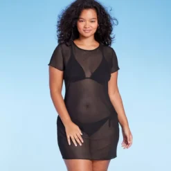 Women's Mesh Cover Up Short Sleeve Mini Dress - Wild Fable™ -Wild Fable Store GUEST 33258474 697f 44e6 99bb d54a166e3799