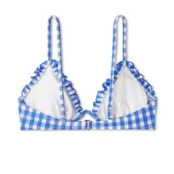 Women's Ruffle Trim Textured Underwire Bikini Top - Wild Fable™ Cobalt Blue Gingham Print -Wild Fable Store GUEST 34d83ec2 e761 4dfb b894 8b67bea65070