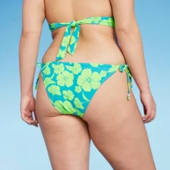Women's Adjustable Coverage Bikini Bottom - Wild Fable™ Blue/Green Tropical Print -Wild Fable Store GUEST 3c565e26 f43f 41d8 bd5b b6b4d8933750
