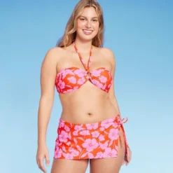 Women's Ring Front Halter Bandeau Bikini Top - Wild Fable™ Orange/Pink Tropical Print -Wild Fable Store GUEST 3c5fd03f 1ce5 4b5e b358 9e4e1d10619e