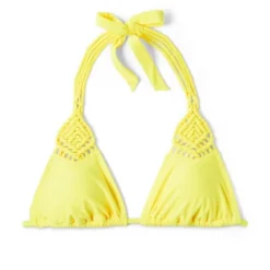 Women's Macrame Detail Triangle Bikini Top - Wild Fable™ Yellow -Wild Fable Store GUEST 3f66ecc6 88f8 432b 9261 652ca88298ae