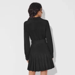 Women's Long Sleeve Suede Mini Shirtdress - Wild Fable™