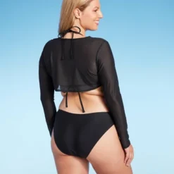 Women's Mesh Long Sleeve Swimsuit Cover Up - Wild Fable™ Black -Wild Fable Store GUEST 42c4945c 9522 4f9d 93e7 d58bc51c27c8