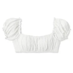 Women's Puff Sleeve Eyelette Bralette Bikini Top - Wild Fable™ White -Wild Fable Store GUEST 46d98b8d 1e4c 4bf8 9eff 12f1aae4ccd3