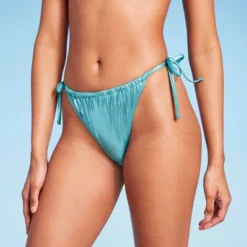 Women's Foil Strappy Extra High Leg Super Cheeky Bikini Bottom - Wild Fable™ Teal Blue -Wild Fable Store GUEST 4b668b4e d9d7 44b6 b666 428ced852e4a
