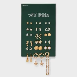 Sun And Moon Earring Set 18pc - Wild Fable™ Gold