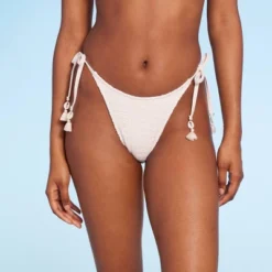 Women's Crochet Side-Tie Extra Cheeky Extra High Waist Bikini Bottom - Wild Fable™ Cream 9 Women's Crochet Side-Tie Extra Cheeky Extra High Waist Bikini Bottom - Wild Fable™ Cream -Wild Fable Store GUEST 4e972c86 7308 495a aedf cb93f6cad140