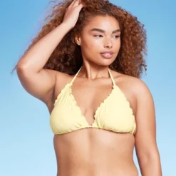 Women's Ruffle Triangle Bikini Top - Wild Fable™ -Wild Fable Store GUEST 528d9b12 a1f4 448f a09b 53244495bb60