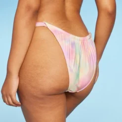 Women's Mesh Overlay Wide Strap Adjustable Ultra High Leg Bikini Bottom - Wild Fable™ Multi Swirl Print -Wild Fable Store GUEST 549b5894 ba24 443d 92b3 4793b37ea877