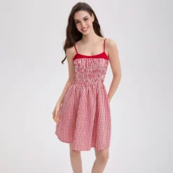 Women's Smocked Bodice Mini Cami Dress - Wild Fable™ Red Gingham -Wild Fable Store GUEST 57ca09a4 d7d1 4030 b664 7ef25eaa2e0c