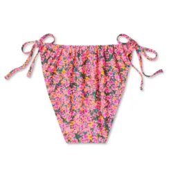Women's Side-Tie Cheeky Bikini Bottom - Wild Fable™ Pink Floral Print -Wild Fable Store GUEST 5f994888 9f01 4a09 8ccf f5f43e66b54c