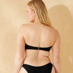 Women's Bandeau Bikini Top With Center Front Metal Flower - Wild Fable™ Black/Gold -Wild Fable Store GUEST 65121f5f 8e2a 43eb 864f 8f4c7cf3b2c6