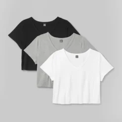 Women's Short Sleeve V-Neck 3pk Bundle T-Shirt - Wild Fable™ White -Wild Fable Store GUEST 6961188c 582e 4411 a367 956609d152a5