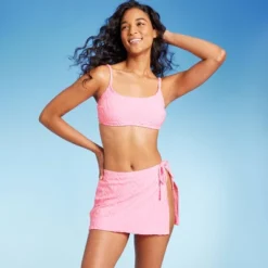 Women's Wavy Terry Textured Bralette Bikini Top - Wild Fable™ Light Pink -Wild Fable Store GUEST 6b3e21ad 439c 40cf a7ca 48b3fe626f30