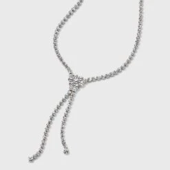 Crystal Y-Necklace - Wild Fable™ Silver -Wild Fable Store GUEST 6d66c7e9 3807 48e4 b462 8500bbd3a0e3