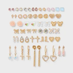 Butterfly Bows And Boots Multi Earring Set 30pc - Wild Fable™ Gold -Wild Fable Store GUEST 70c84428 ee74 4695 8d6e e062498ac239