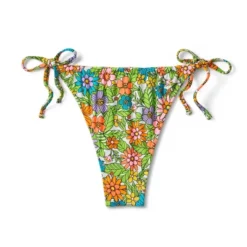 Women's Side-Tie Adjustable Coverage Ultra High Leg Bikini Bottom - Wild Fable™ Floral Print -Wild Fable Store GUEST 7199a5c5 a02c 4736 b574 9a45d121944f